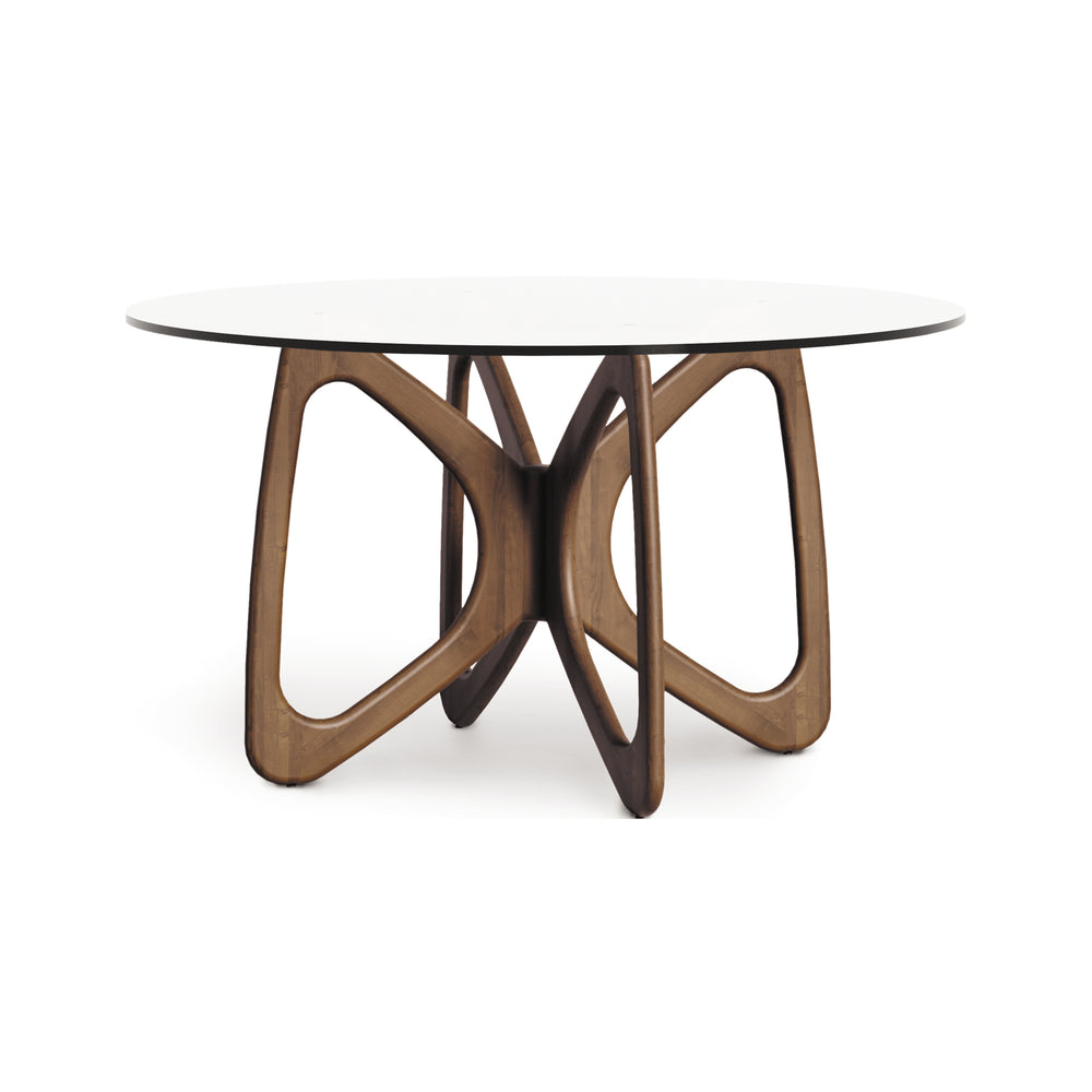 Butterfly Round Glass Top Table