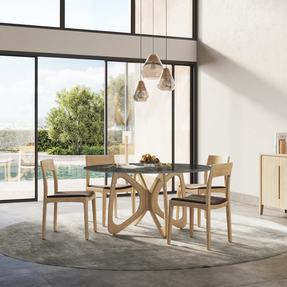 Butterfly Round Sintered Stone Table