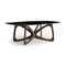 Butterfly Sintered Stone Boat Shaped Table  option Sahara Noir Stone