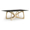 Butterfly Sintered Stone Rectangle Top Table  option Natural Oak