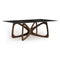 Butterfly Sintered Stone Rectangle Top Table  option Natural Walnut