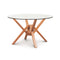 Exeter Round Glass Top Table  option Natural Cherry