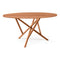 Baton Round Fixed Top Dining Table  option Natural Cherry