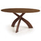 Entwine Round Fixed Top Dining Table  option Natural Walnut
