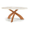 Entwine Sintered Stone Top Chat Height Table  option Natural Cherry