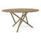 Baton Round Fixed Top Dining Table  option Sand Oak