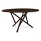 Baton Round Fixed Top Dining Table  option Smoke Cherry