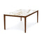 Lisse Sintered Stone Top Dining Table  option Saddle Cherry