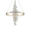 Jasmine LED Pendant Light  option Silver Leaf / Medium: 36 in diameter