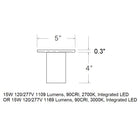 CSL x Hudson Valley Lighting Cylinder LED Flush Mount