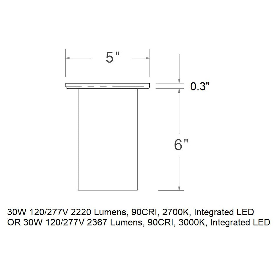 CSL x Hudson Valley Lighting Cylinder LED Flush Mount