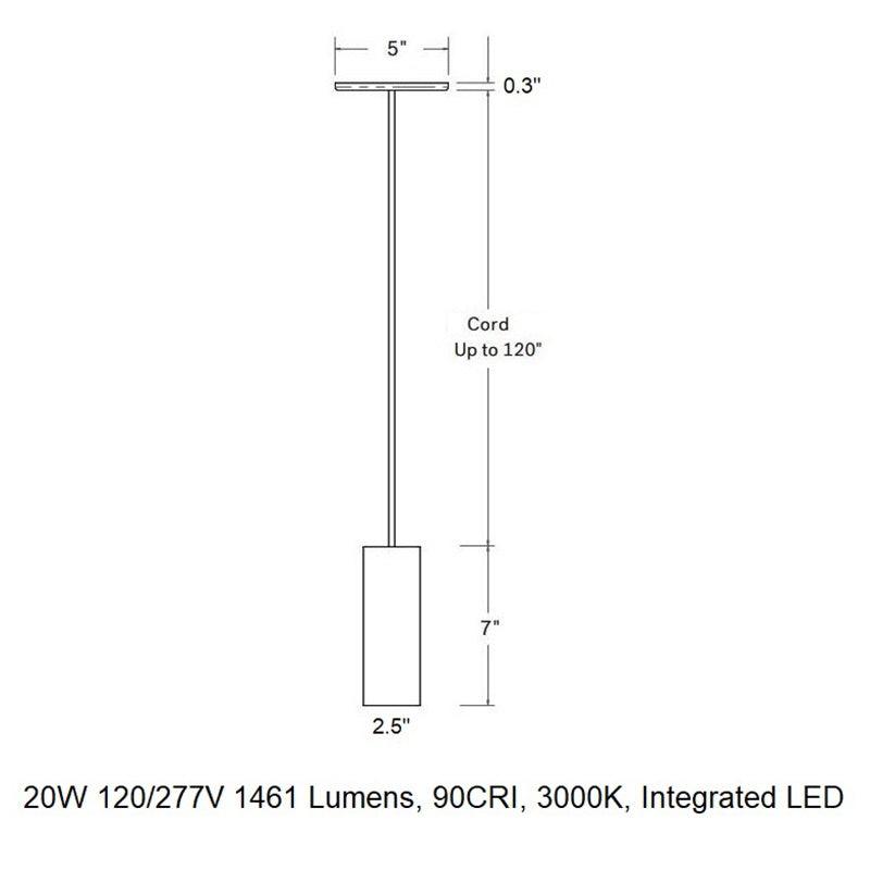 CSL x Hudson Valley Lighting Cylinder LED Pendant Light