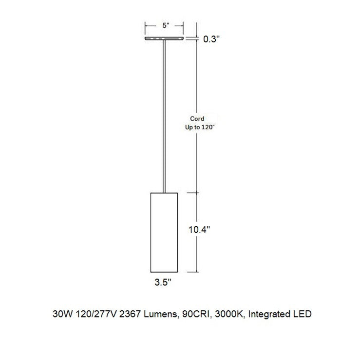 CSL x Hudson Valley Lighting Cylinder LED Pendant Light