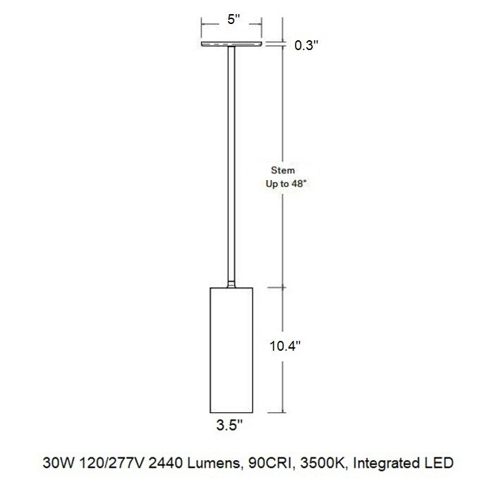 CSL x Hudson Valley Lighting Cylinder LED Pendant Light