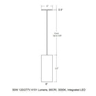 CSL x Hudson Valley Lighting Cylinder LED Pendant Light