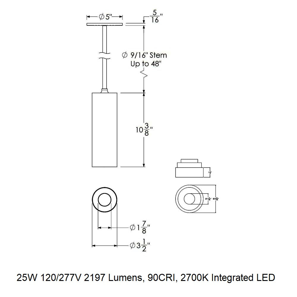 CSL x Hudson Valley Lighting Luxe Cylinder LED Pendant Light
