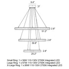Avalon Triple LED Chandelier