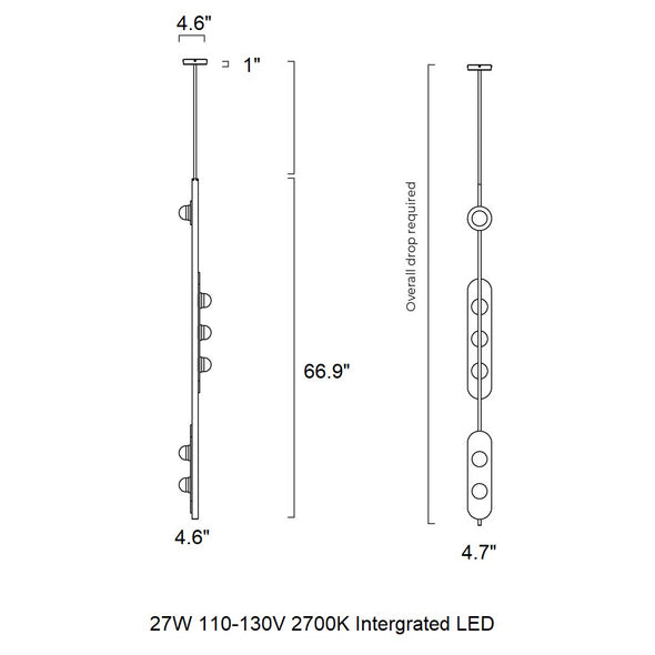 Modulo Vertical LED Pendant Light
