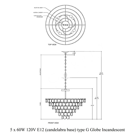 Bon Vivant Semi-Flush Mount