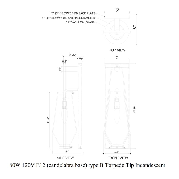 Brompton Bath Wall Sconce