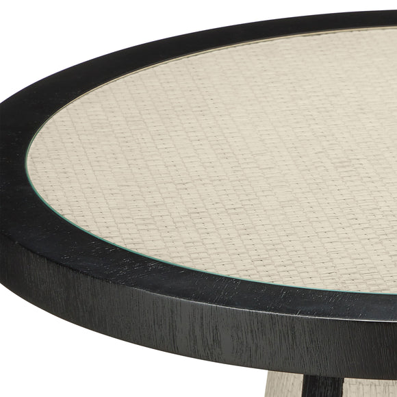 Currey & Company Deanna Raffia Accent Table - 2Modern