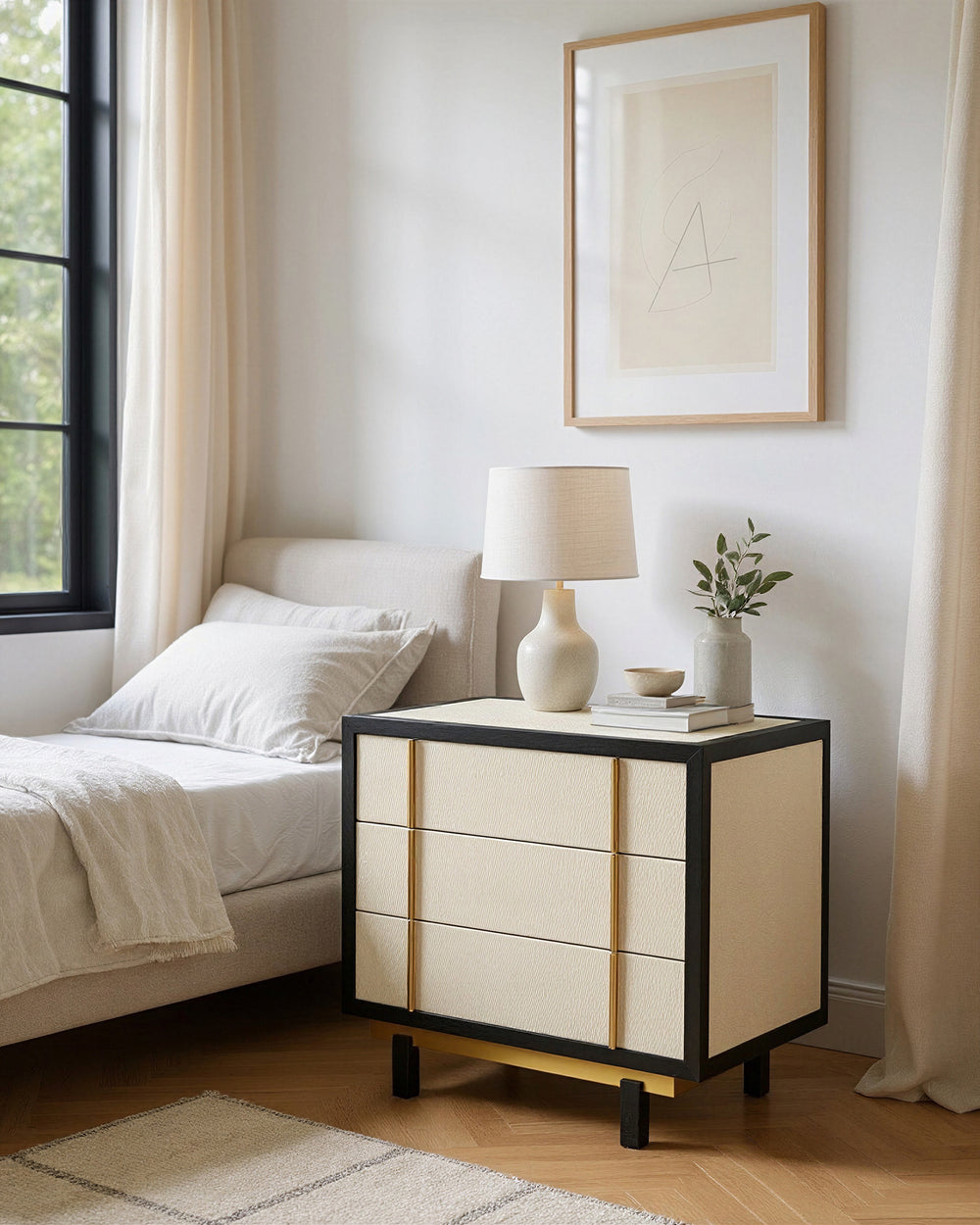 Deanna Raffia Nightstand