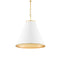 Pierrepont Pendant Light  option Painted Gesso White / Contemporary Gold Leaf / Painted Gold