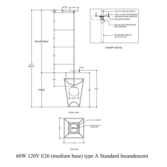 Rochefort Outdoor Pendant Light