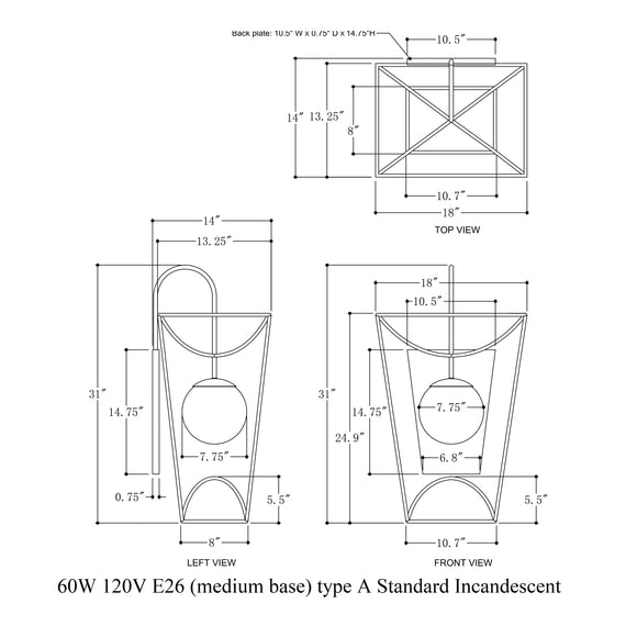 Rochefort Outdoor Wall Sconce