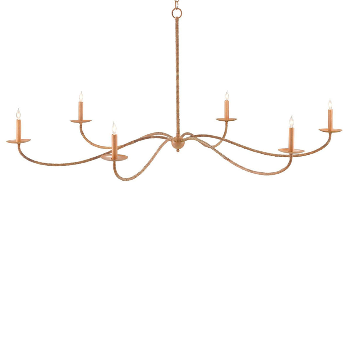 Currey & Company Saxon Rattan Chandelier