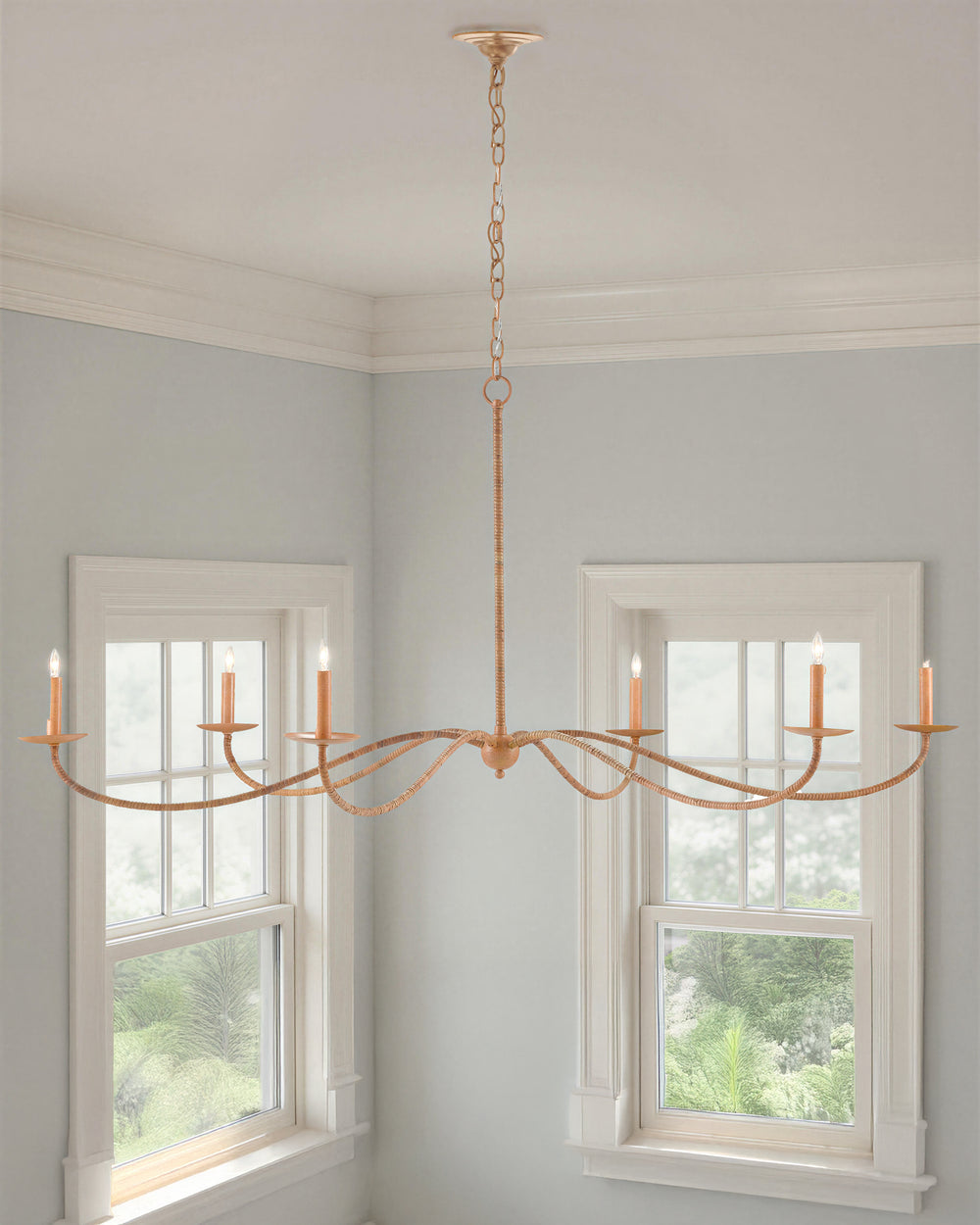 Saxon Rattan Chandelier