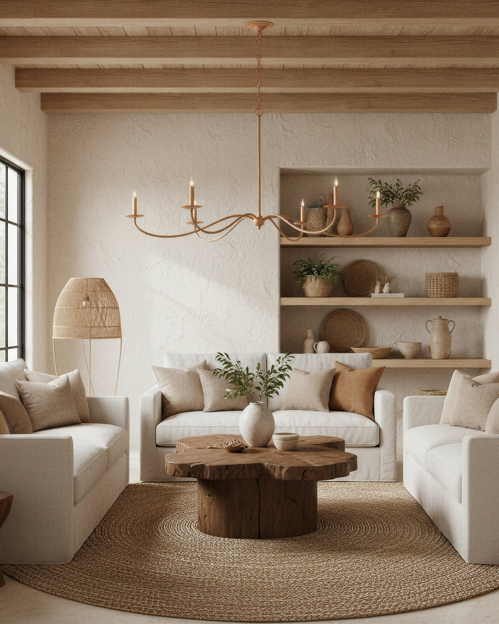 Saxon Rattan Chandelier
