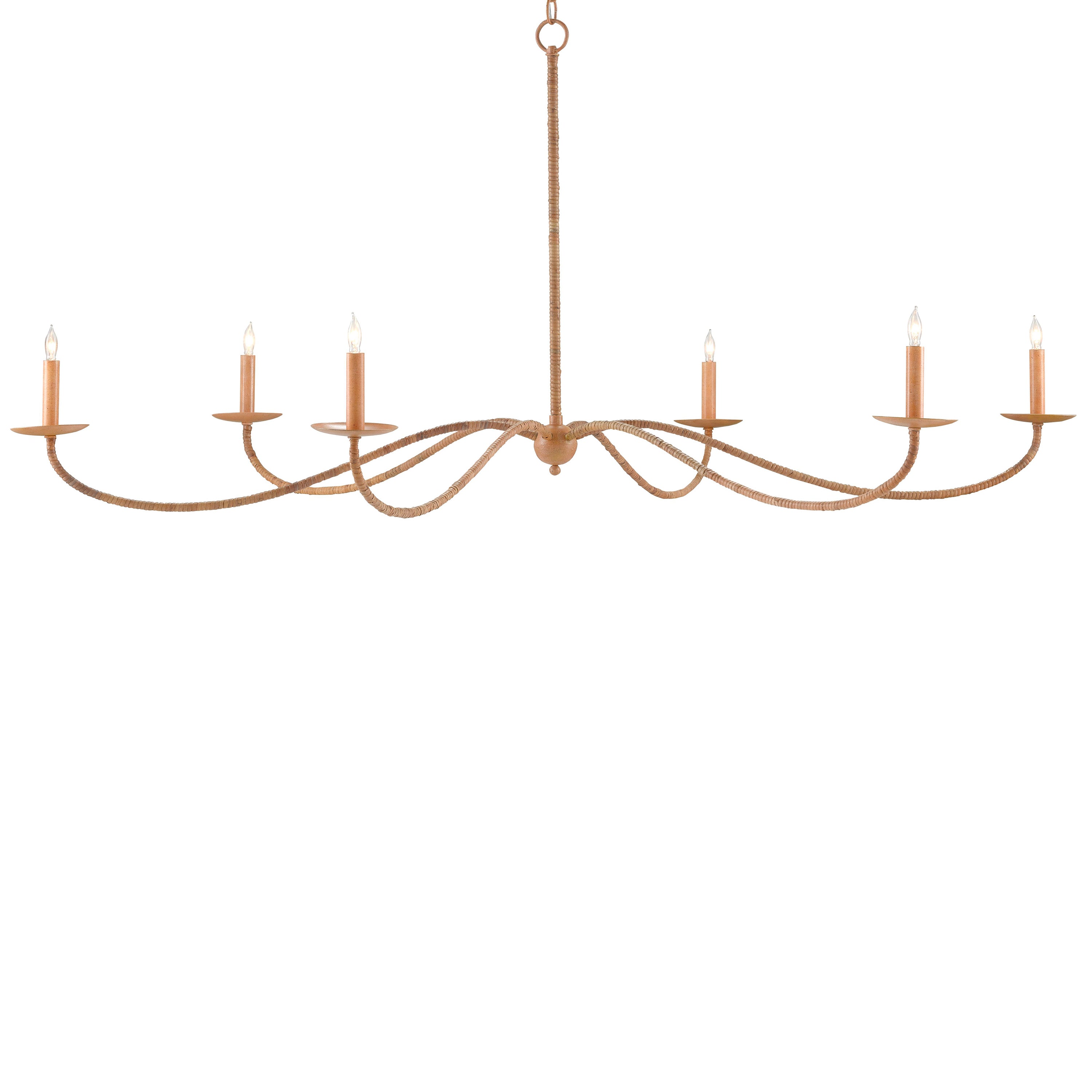 Currey & Company Saxon Rattan Chandelier - Thumbnail 2