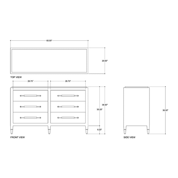 Verona Six-Drawer Chest