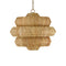 Antibes Chandelier  option Khaki with Natural / Small: 22.5 in diameter