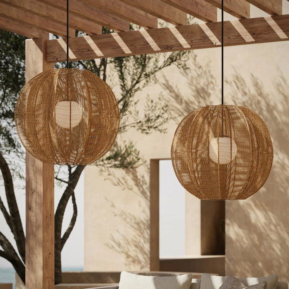 Barbary Fluted Outdoor Pendant Light