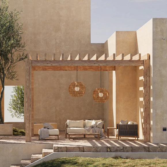 Barbary Fluted Outdoor Pendant Light