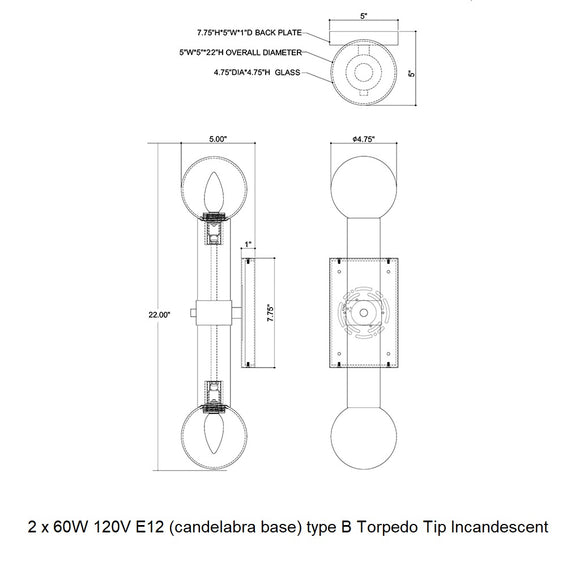 Beatrix Bathroom Vanity Light