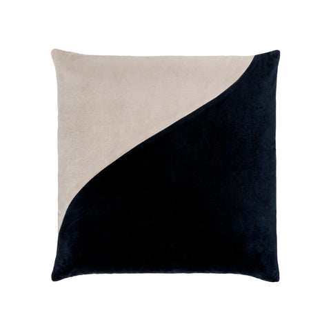 Cotton Velvet Two Tone Throw Pillow