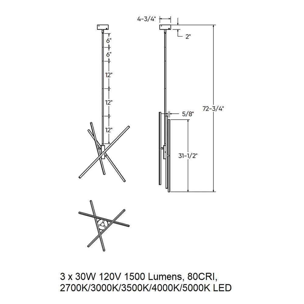 Asterisk LED Pendant Light
