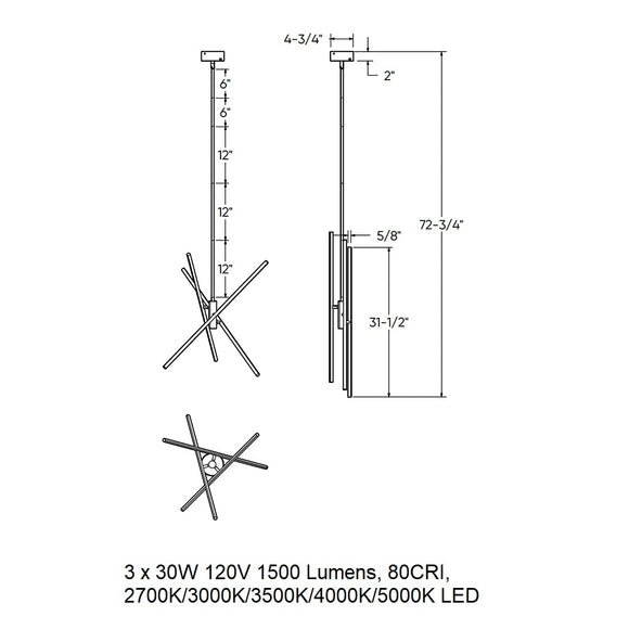 Asterisk LED Pendant Light