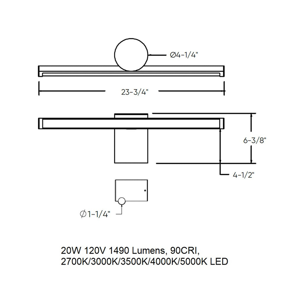 Balance 2-Tone LED Bathroom Vanity Light