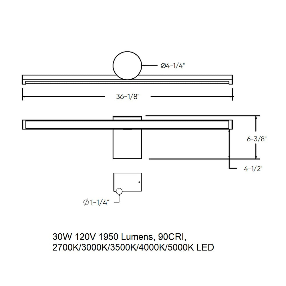 Balance 2-Tone LED Bathroom Vanity Light