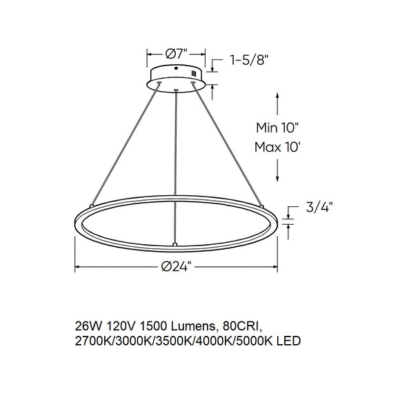 Circa LED Pendant Light