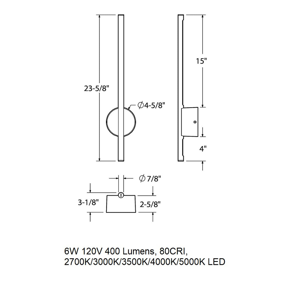 Midnight Outdoor LED Wall Sconce