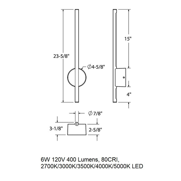 Midnight Outdoor LED Wall Sconce