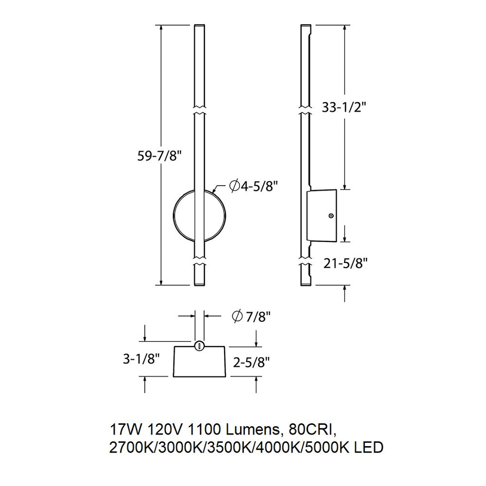Midnight Outdoor LED Wall Sconce