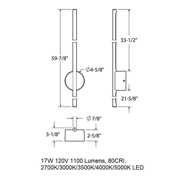 Midnight Outdoor LED Wall Sconce