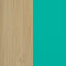 Koura Pendant Light  option Bamboo Exterior / Aqua Interior
