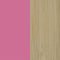 Maru Pendant Light  option Pink Exterior / Bamboo Interior
